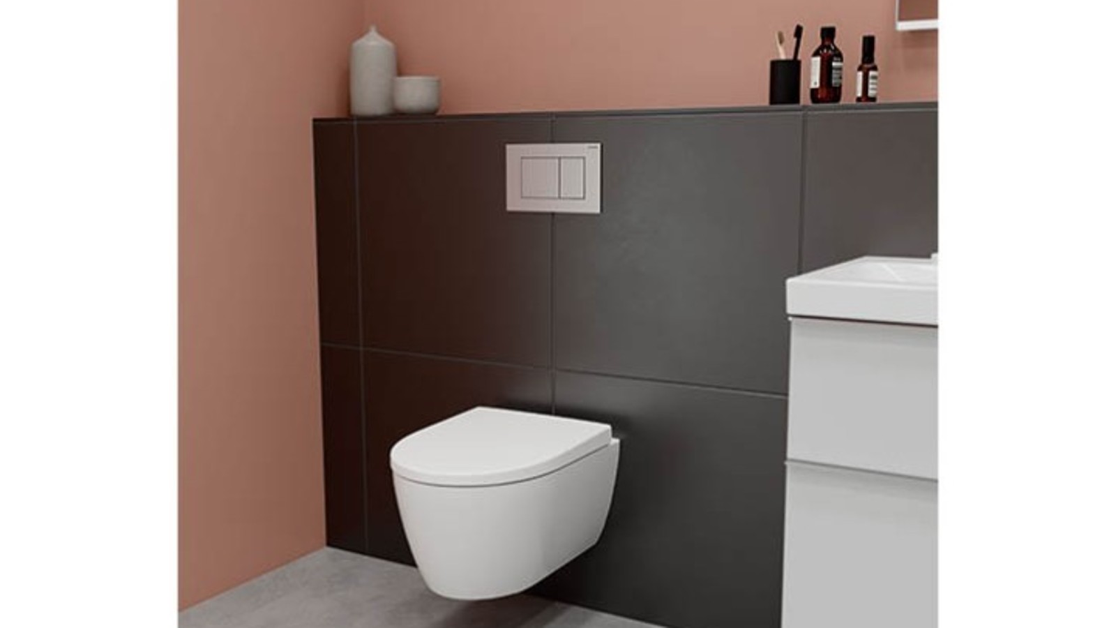 Baderom med Sawa utenpå veggen Baderom med Sawa utenpå veggen