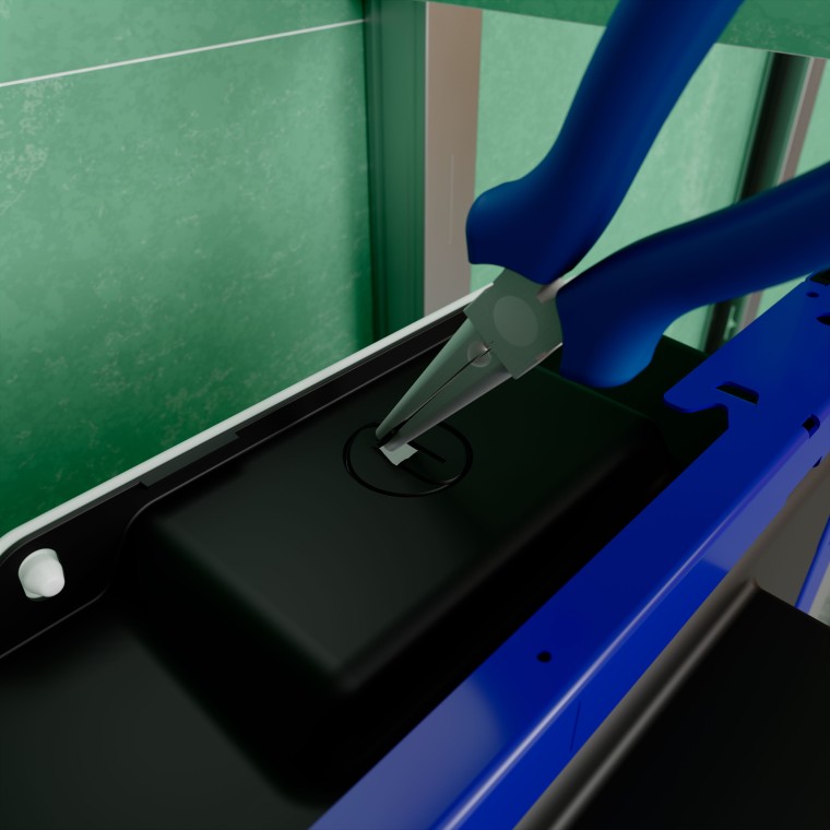 Vanntilkobling er tilgjengelig fra tre sider (ovenfra, venstre og høyre) Vanntilkobling er tilgjengelig fra tre sider (ovenfra, venstre og høyre)