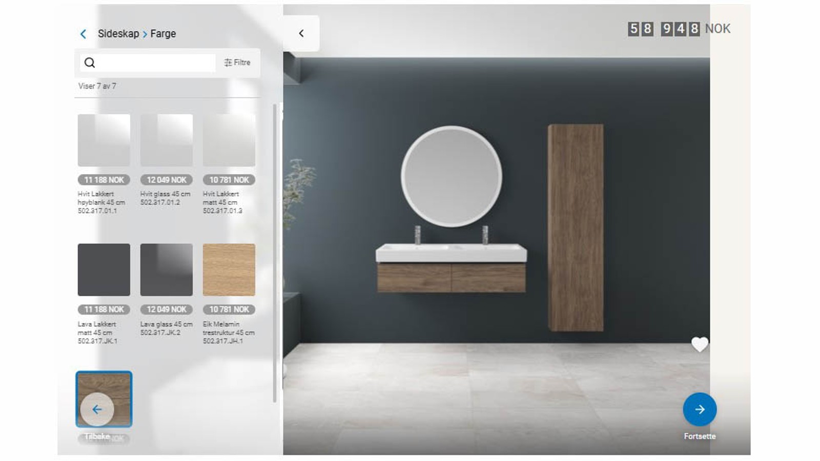 Designverktøy møbelfarger