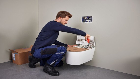 Geberit AquaClean montering Geberit AquaClean montering