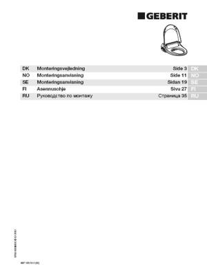 Monteringsveiledning Geberit AquaClean 4000 og 4000set