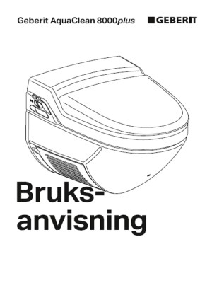 Brukerveiledning Geberit AquaClean 8000plus