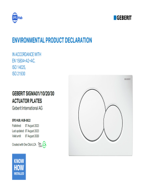 EPD Geberit Sigma 01/10/20/30 Betjeningsplater