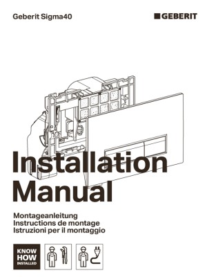 Monteringsveiledning Geberit Sigma40 betjeningsplate
