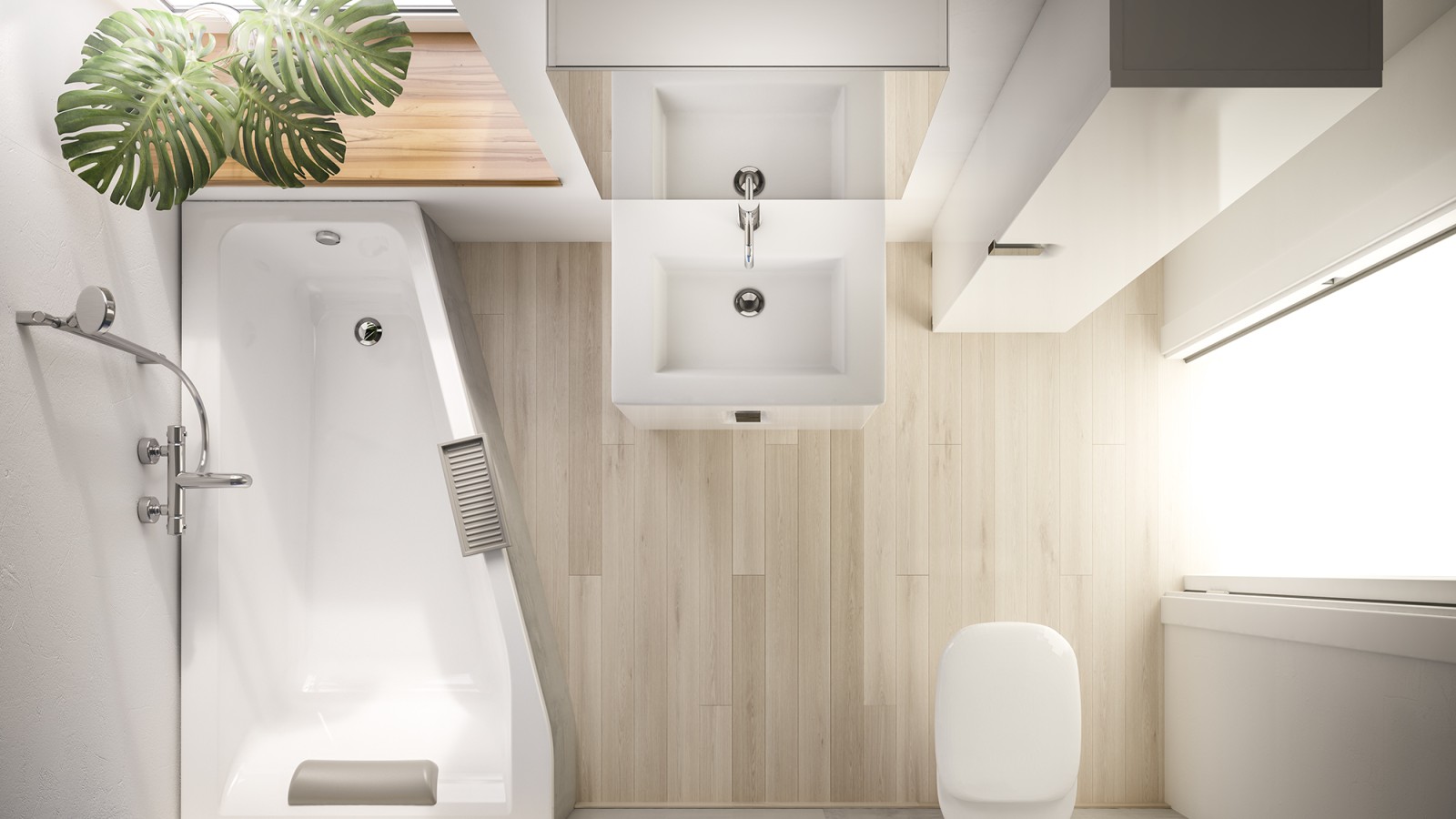 Bad med liten planløsning Bad med liten planløsning
