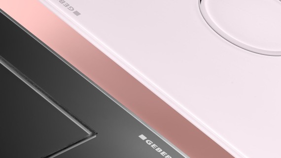 Geberit Sigma40 betjeningsplate med en dybde på bare 4 mm Geberit Sigma40 betjeningsplate med en dybde på bare 4 mm