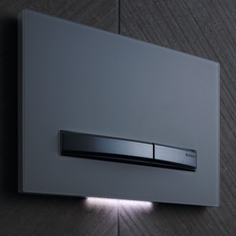 Geberit Sigma50 betjeningsplate med DuoFresh og orienteringslys (© Geberit)