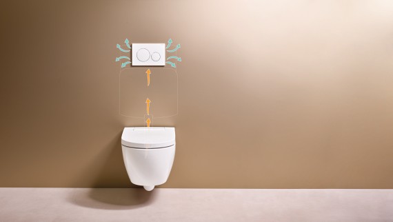 Geberit AquaClean Alba med Geberit DuoFresh luktavsug Geberit AquaClean Alba med Geberit DuoFresh luktavsug