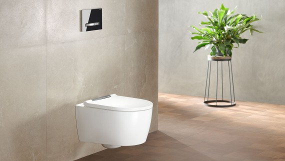 Geberit ONE-toalett med Sigma50-betjeningsplate
