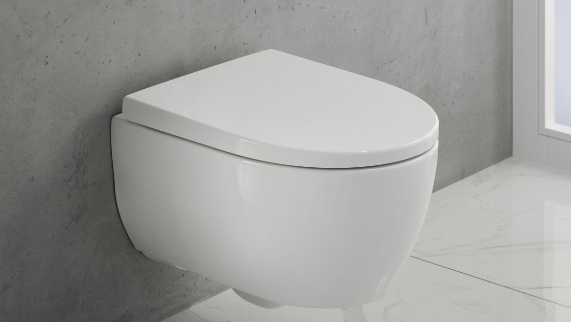 Vegghengt iCon toalett i kompakt design Vegghengt iCon toalett i kompakt design