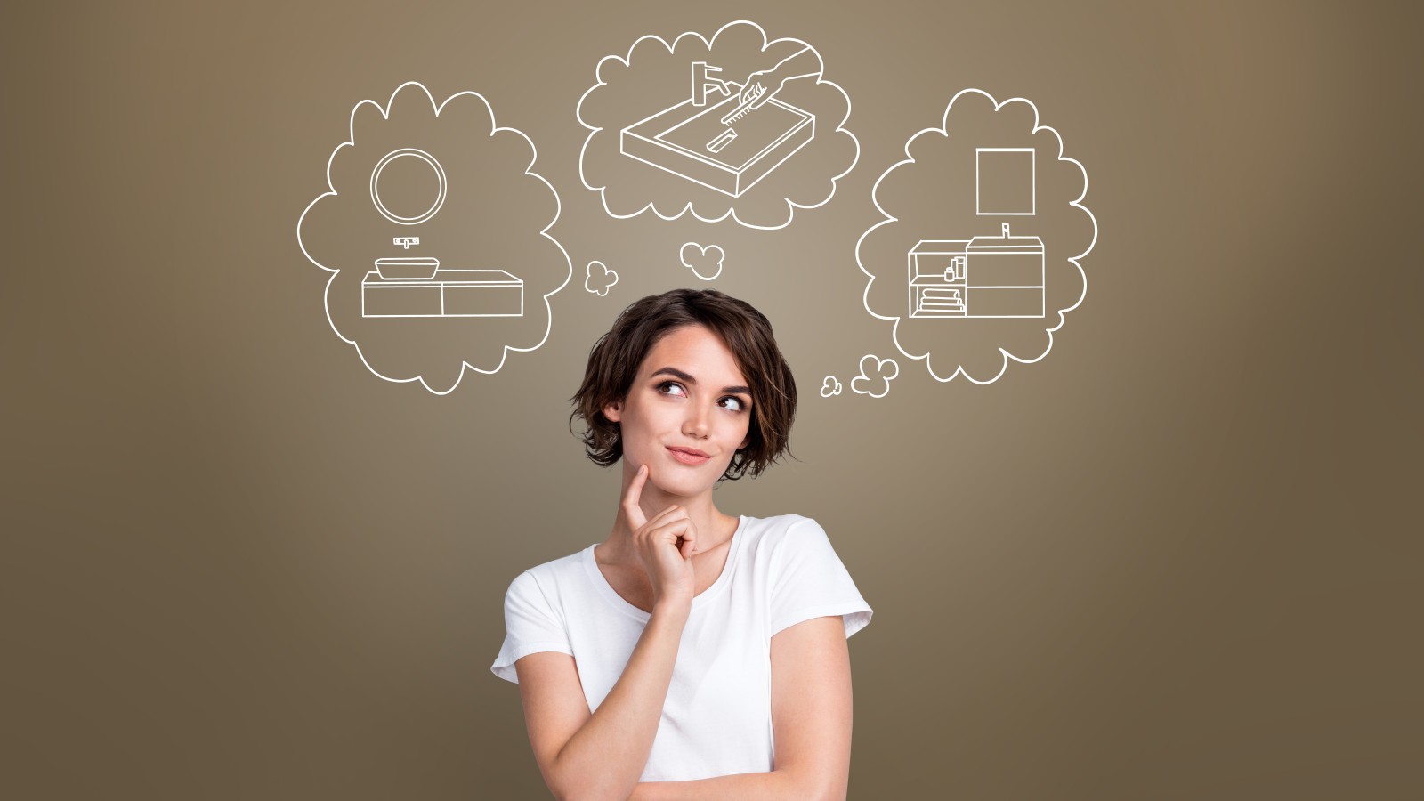 Person som tenker på sitt drømmebad