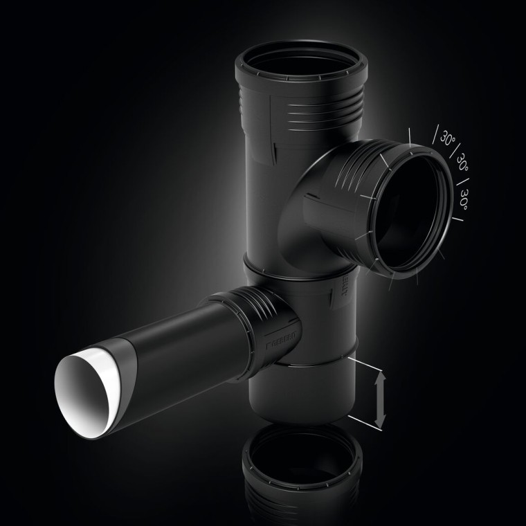 Geberit Silent-PP spesialrørforbindelse Geberit Silent-PP spesialrørforbindelse