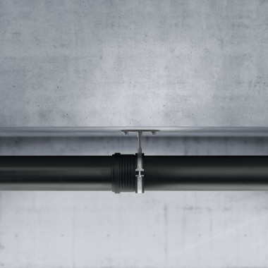 Installert Geberit Silent-PP rør Installert Geberit Silent-PP rør