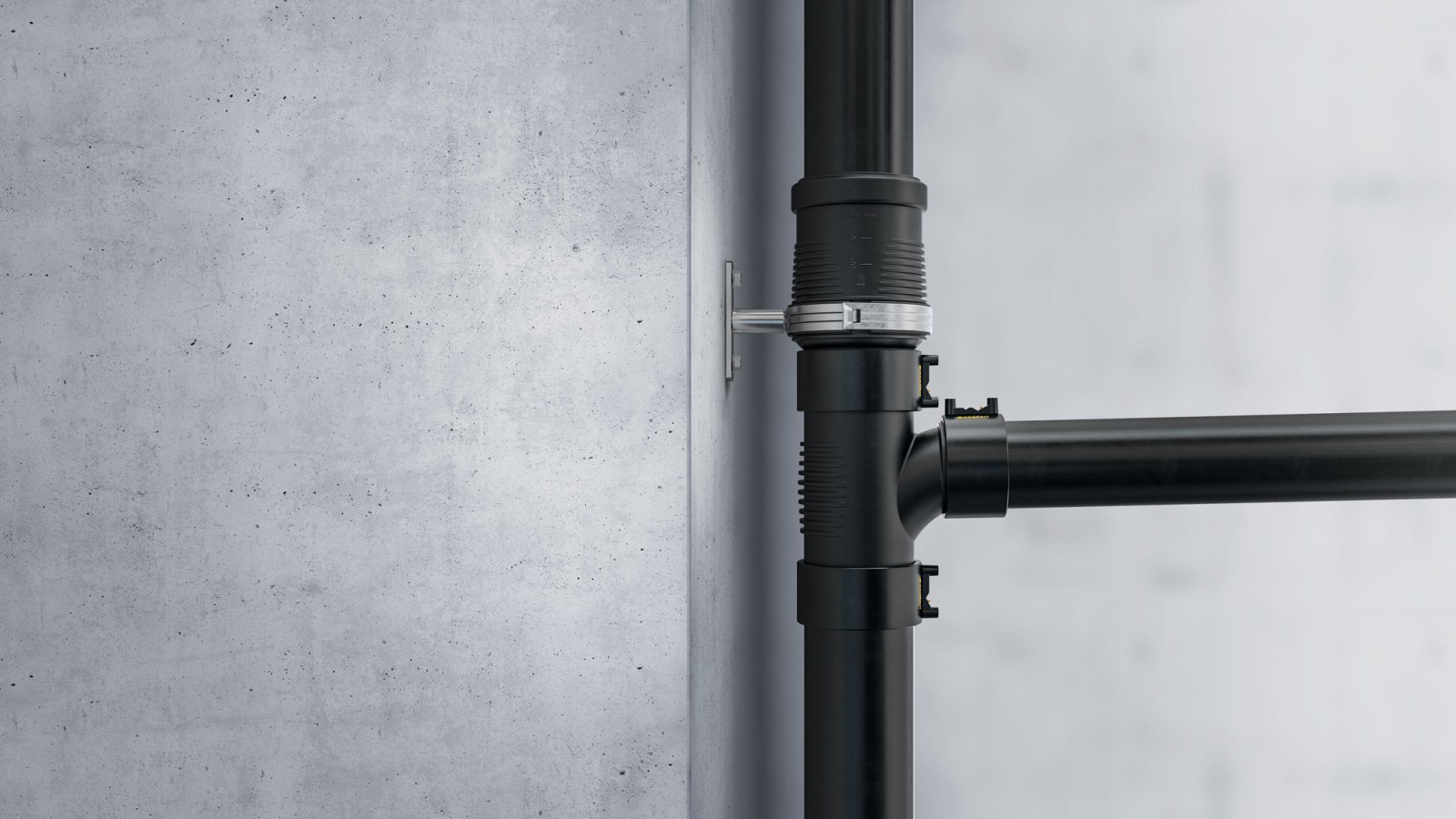Lydisolasjonsribber på Geberit Silent-db20-fitting Lydisolasjonsribber på Geberit Silent-db20-fitting