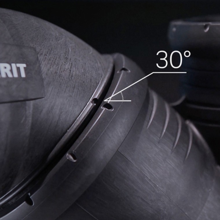 Nøyaktig med 30°-markeringene Nøyaktig med 30°-markeringene