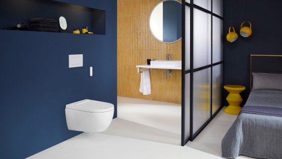 Geberit AquaClean Alba på et hotell Geberit AquaClean Alba på et hotell