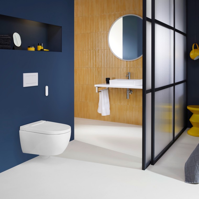 Geberit AquaClean Alba dusjtoalettet på et hotell Geberit AquaClean Alba dusjtoalettet på et hotell