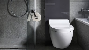 Geberit Monolith toalettmodul med Geberit AquaClean Tuma dusjtoalett