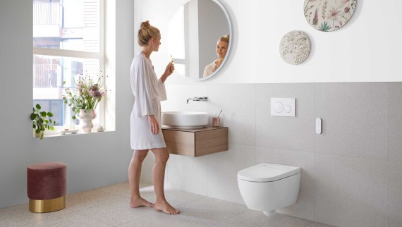 Baderom i hvitt design Baderom i hvitt design