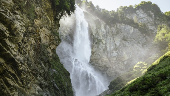 Foss i et grønt landskap (© Geberit)