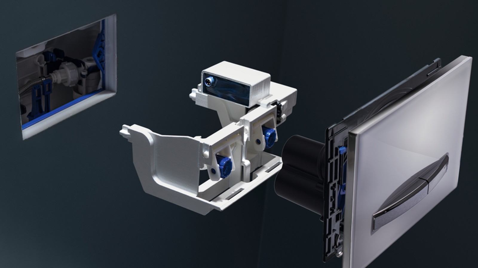 Geberit interval sanitærskylleenhet kan enkelt installeres i enhver Geberit Sigma skjult sisterne 12 cm