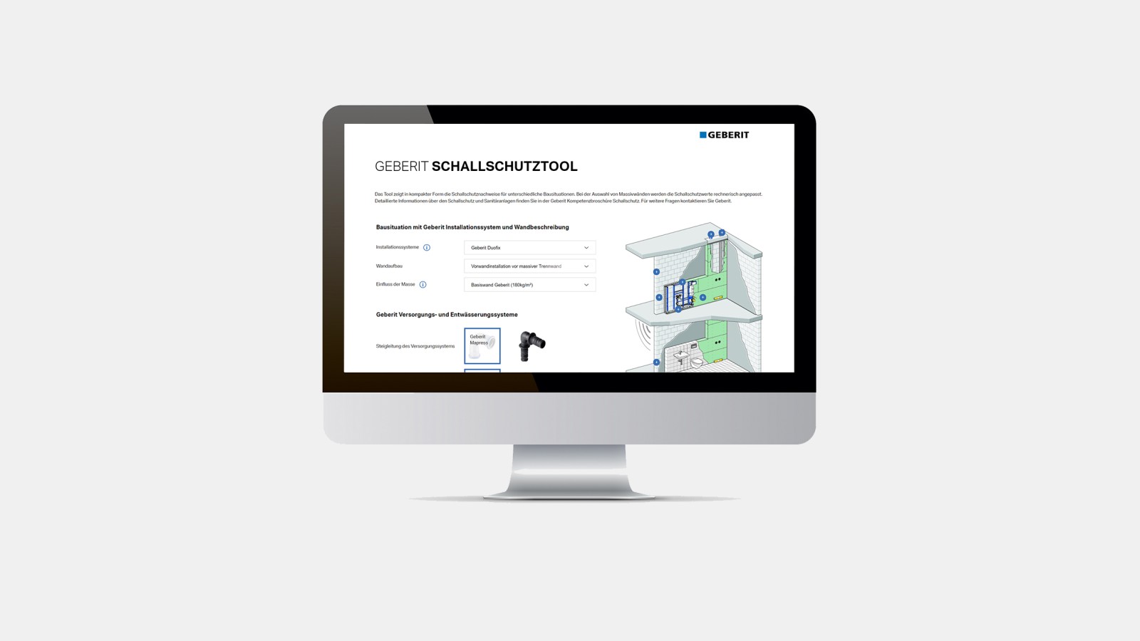 Verktøy for lydisoleringskompetanse fra Geberit Verktøy for lydisoleringskompetanse fra Geberit