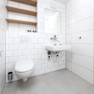 Prefabrikkert bad i leilighetene på dialysesenteret Prefabrikkert bad i leilighetene på dialysesenteret