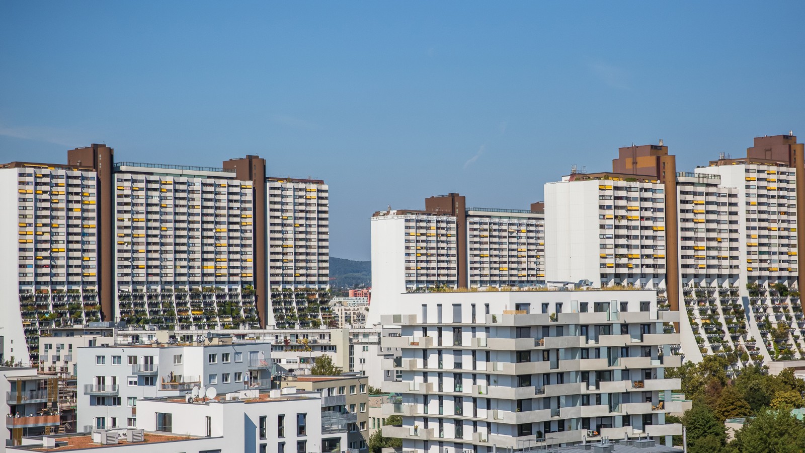 Det er over 3200 leiligheter i det sosiale boligkomplekset Alt-Erlaa. (© Agata Kadar – stock.adobe.com) Det er over 3200 leiligheter i det sosiale boligkomplekset Alt-Erlaa. (© Agata Kadar – stock.adobe.com)