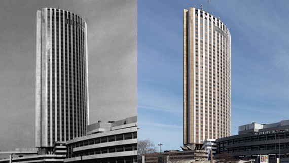 Eksteriøret på hotellkomplekset med betongutseende har knapt endret seg til i dag (© Daniel Osso) Eksteriøret på hotellkomplekset med betongutseende har knapt endret seg til i dag (© Daniel Osso)
