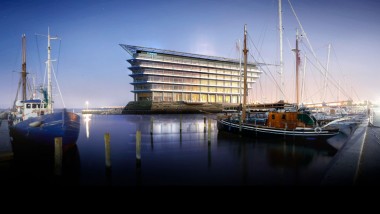 Med en vakker utsikt over Öresund broen mellom København og Malmö: det nye hovedkvarteret til Ferring Pharmaceuticals (©Foster&Partners) Med en vakker utsikt over Öresund broen mellom København og Malmö: det nye hovedkvarteret til Ferring Pharmaceuticals (©Foster&Partners)