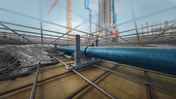 Bruk av Geberit Silent‑db20 i betongdekker med innstøpningsklammer