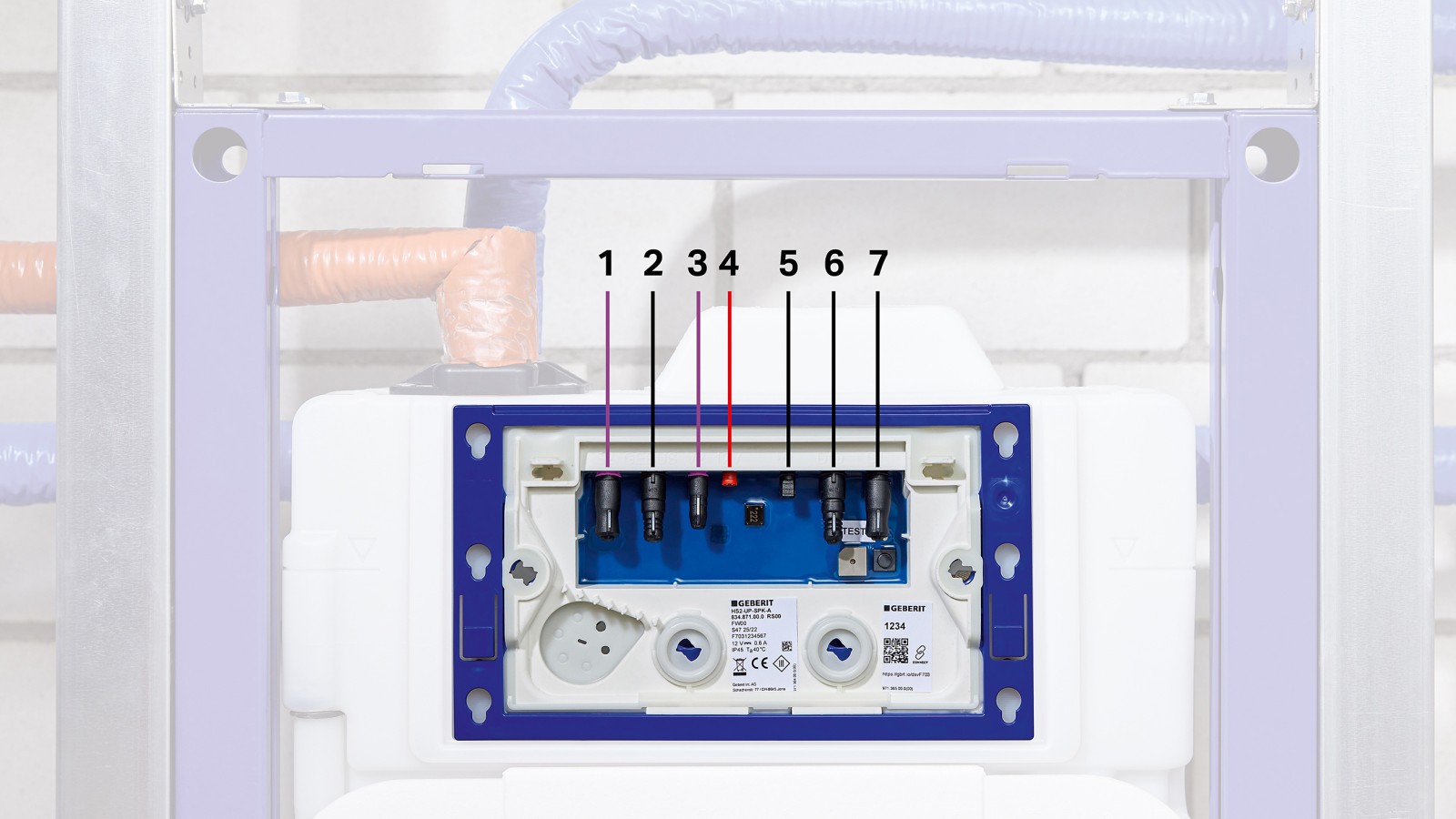 Skjult sisterne med HS30 hygieneskyll-enhet (© Geberit) Skjult sisterne med HS30 hygieneskyll-enhet (© Geberit)