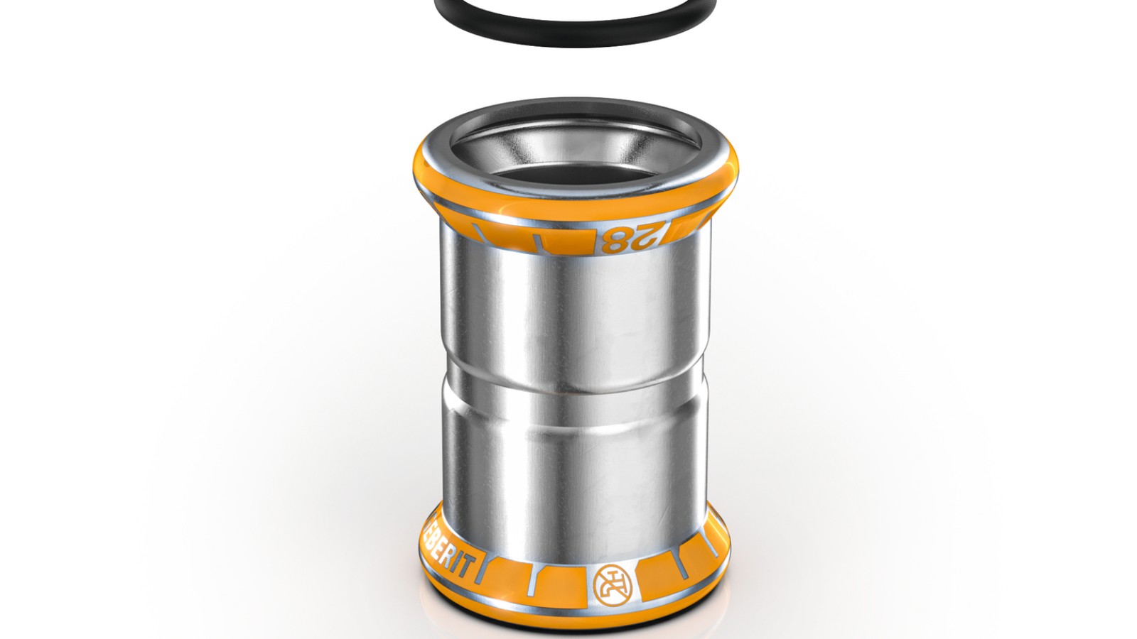 Geberit Mapress Therm-fitting med oransje pressindikator Geberit Mapress Therm-fitting med oransje pressindikator