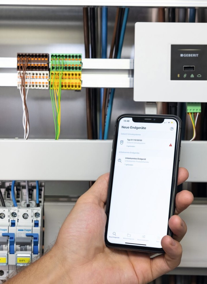 Sentral tilgang til ende-enhetene via Geberit Gateway