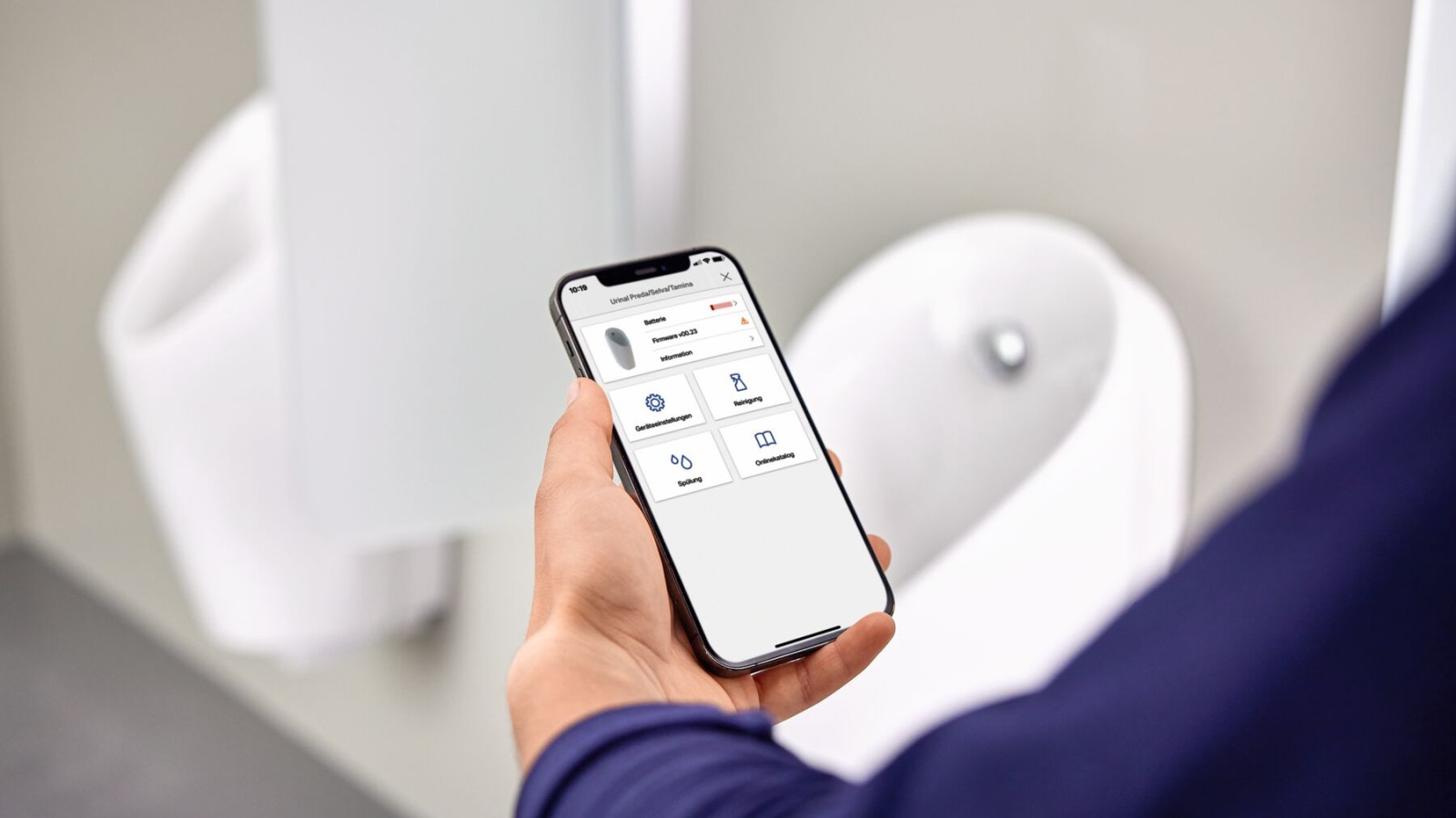 Geberit-urinaler kan enkelt betjenes via Geberit Control-appen