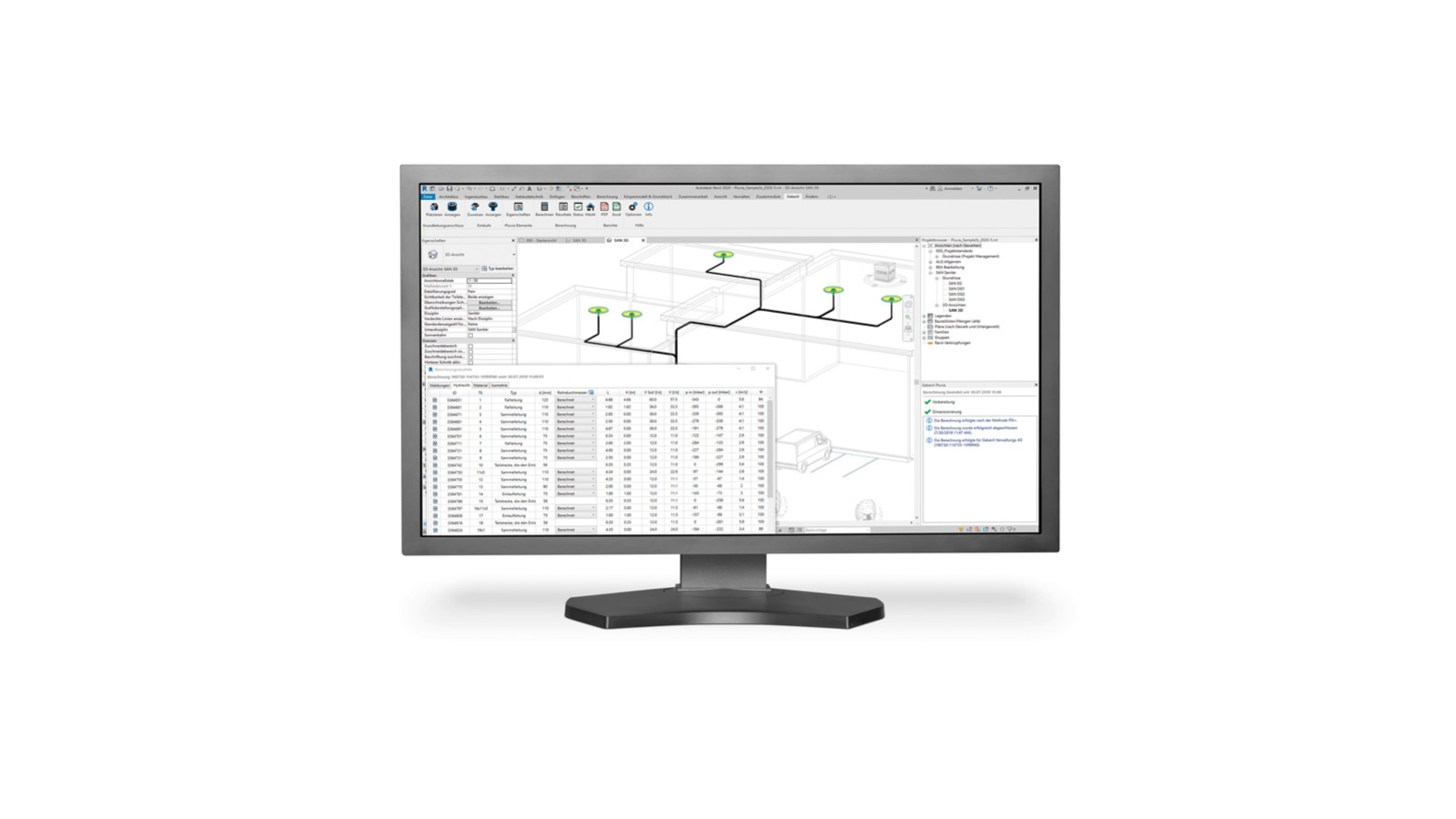 Skjermbilde av en Pluvia-beregningsforespørsel Skjermbilde av en Pluvia-beregningsforespørsel