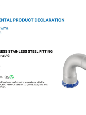 EPD — Geberit Mapress Stainless Steel fitting EPD — Geberit Mapress Stainless Steel fitting