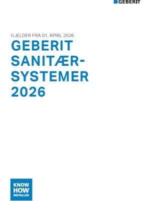 Geberit sanitærsystemer 2026 Geberit sanitærsystemer 2026