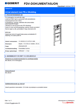 FDV Duofix Urinalelement FDV Duofix Urinalelement