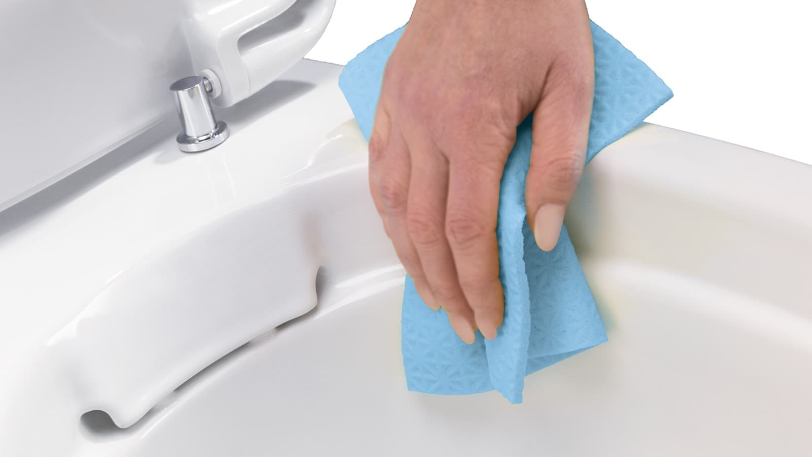 Rengjøring av Rimfree® WC (© Operahuset Chemnitz / Nasser Hashemi) Rengjøring av Rimfree® WC (© Operahuset Chemnitz / Nasser Hashemi)