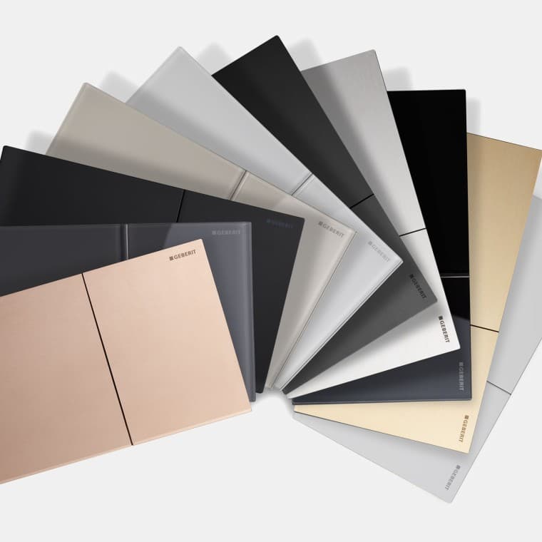 Geberit Sigma70 i ulike materialer og farger Geberit Sigma70 i ulike materialer og farger