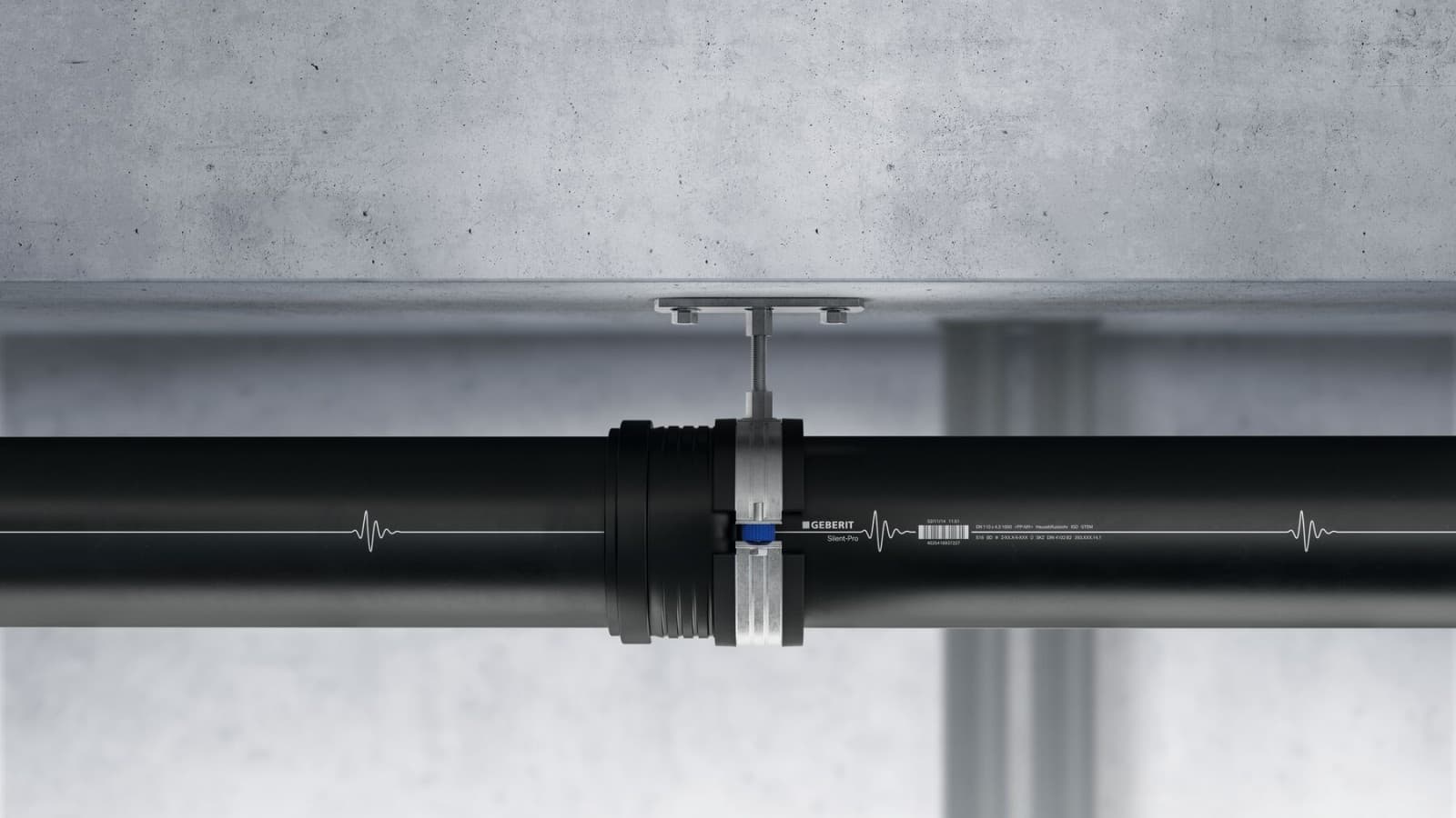 Tverrsnitt av en boligblokk med Geberit avløpssystemer Tverrsnitt av en boligblokk med Geberit avløpssystemer