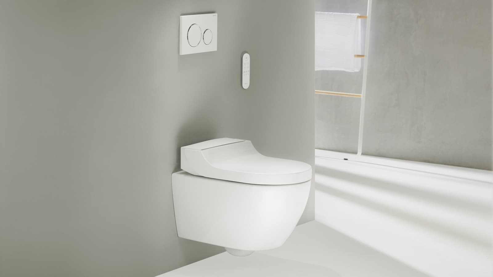 Geberit AquaClean Tuma Comfort med Sigma20 betjeningsplate Geberit AquaClean Tuma Comfort med Sigma20 betjeningsplate