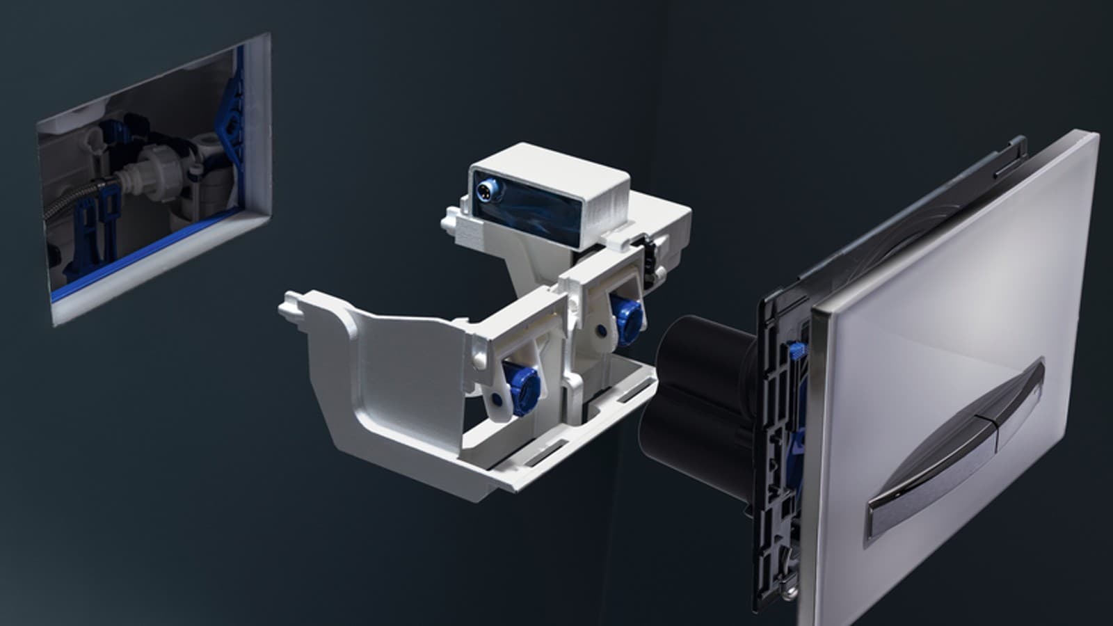 Geberit interval sanitærskylleenhet kan enkelt installeres i enhver Geberit Sigma skjult sisterne 12 cm Geberit interval sanitærskylleenhet kan enkelt installeres i enhver Geberit Sigma skjult sisterne 12 cm