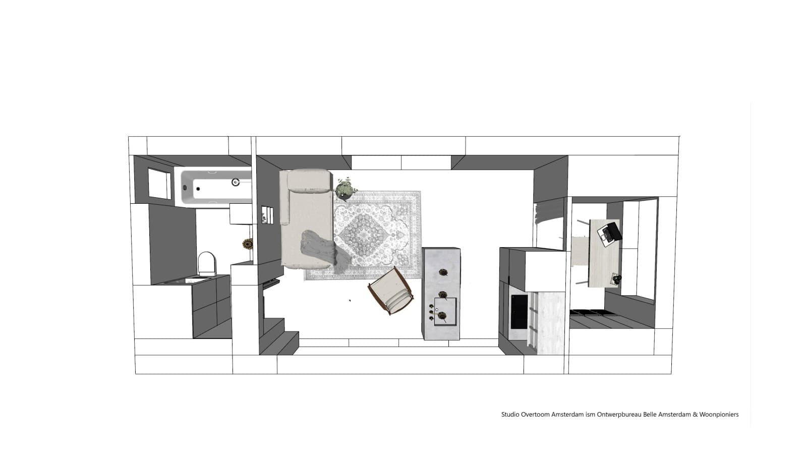 Illustrasjon Tiny House (© Woonpioniers) Illustrasjon Tiny House (© Woonpioniers)