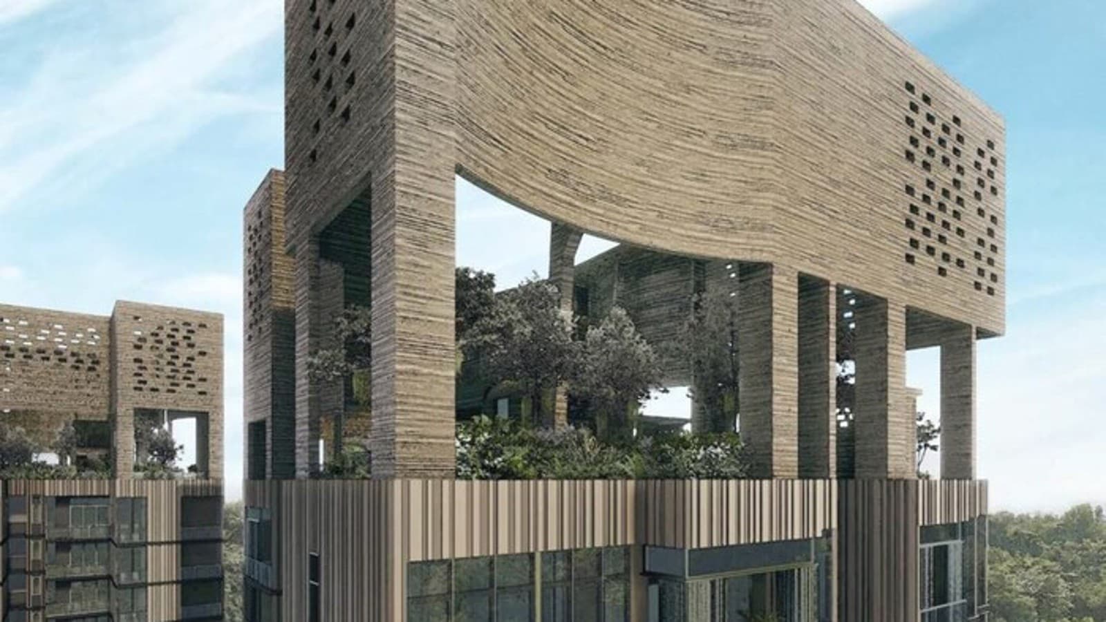 "Secret Gardens" vokser på toppen av boligtårnene i Martin Modern-området (© Darren Soh) "Secret Gardens" vokser på toppen av boligtårnene i Martin Modern-området (© Darren Soh)