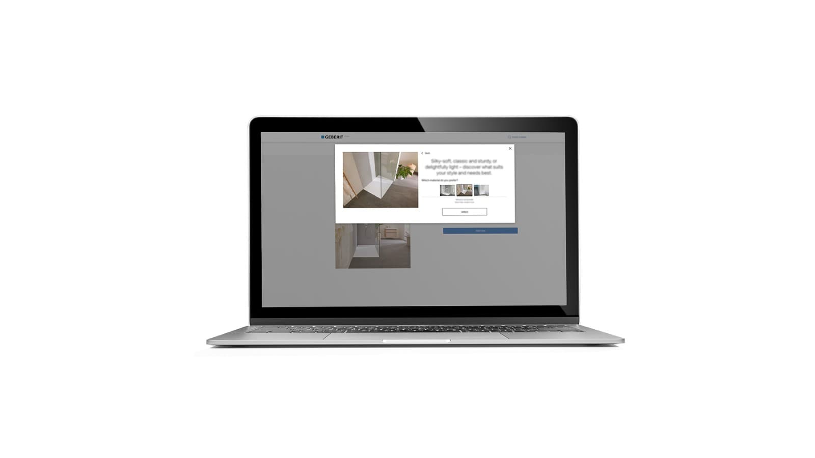Ideas for the shower and shower surfaces with the Geberit product finder