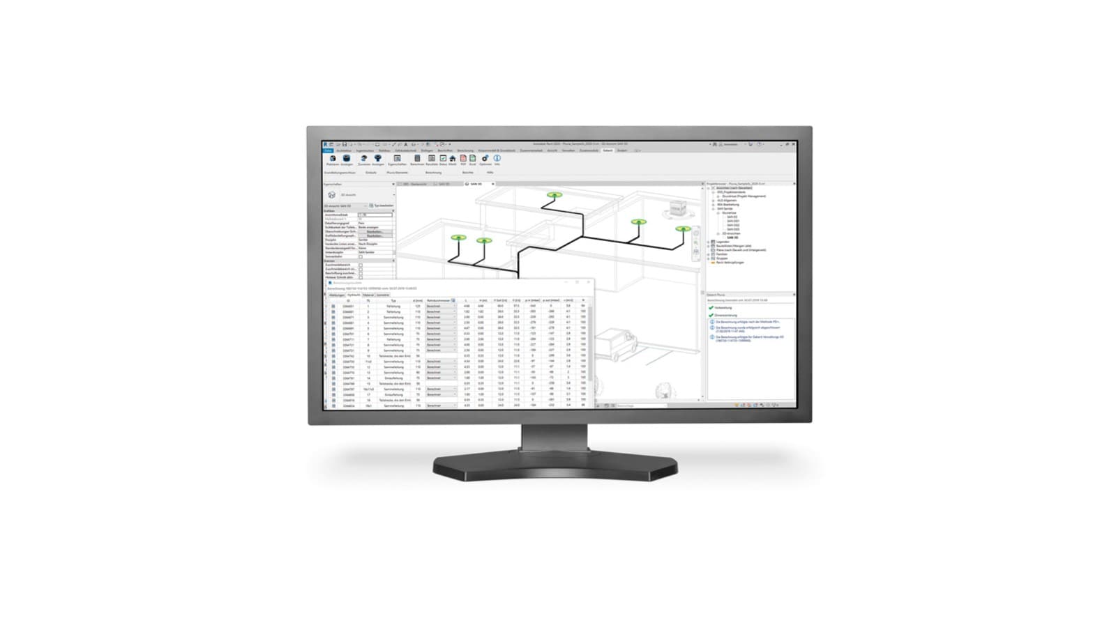 Skjermbilde av en Pluvia-beregningsforespørsel Skjermbilde av en Pluvia-beregningsforespørsel