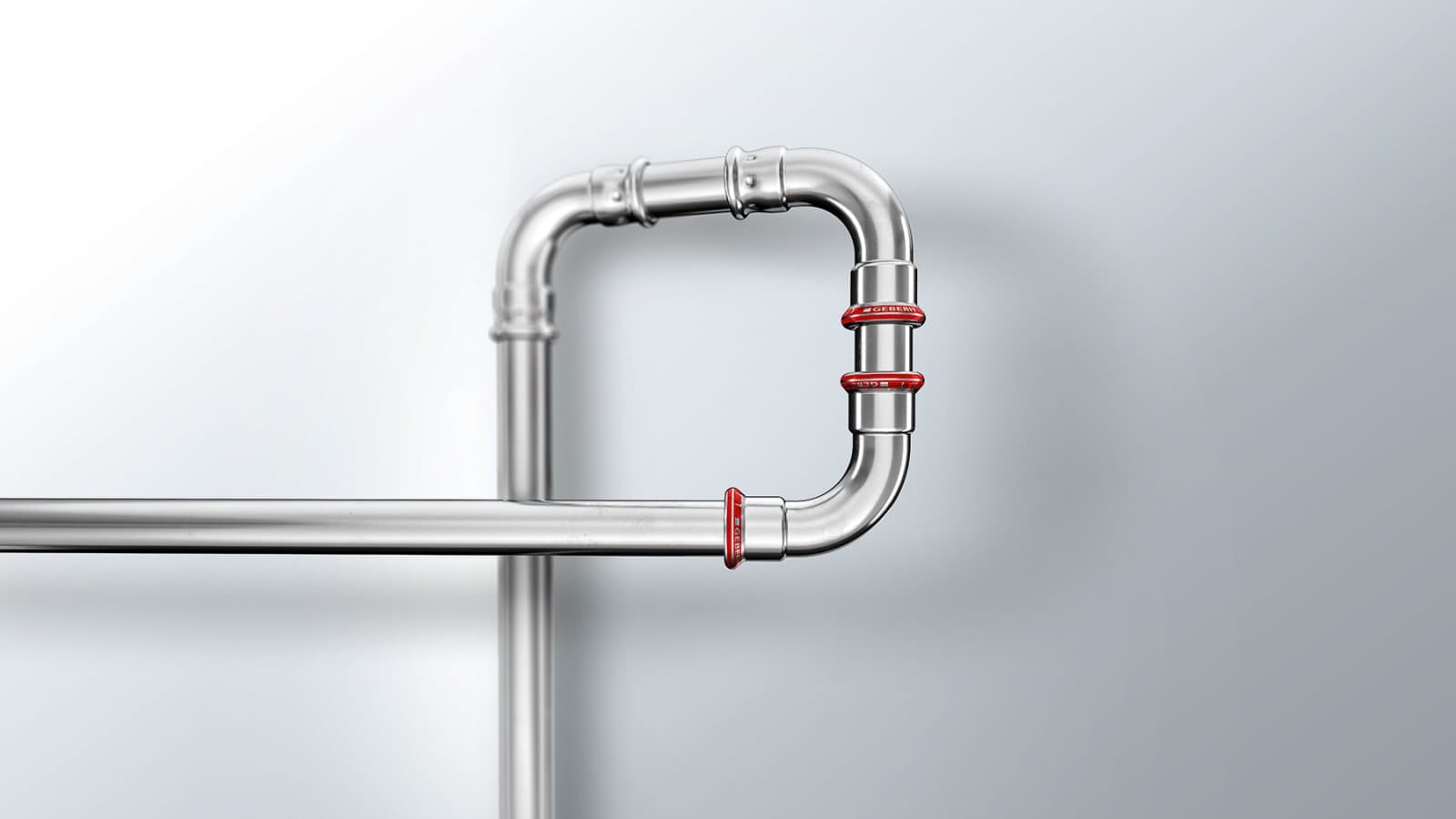 Geberit Mapress El-Forsinket Stål fitting med rød pressindikator Geberit Mapress El-Forsinket Stål fitting med rød pressindikator